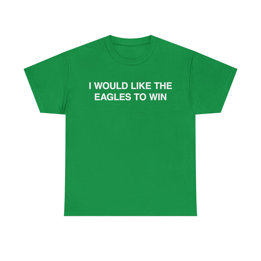 I would like the eagles to win